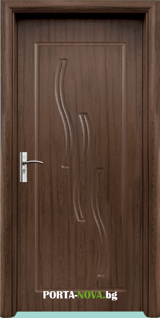 Интериорна HDF врата с код 014-P, цвят Орех във Варна