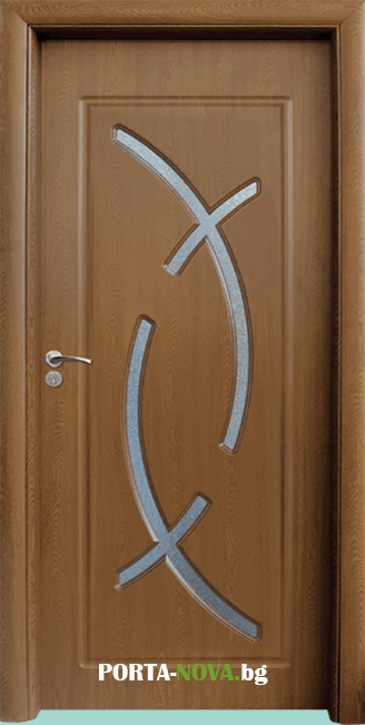 Интериорна HDF врата с код 056, цвят Светъл дъб във Варна