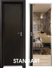 Модел с МДФ от едната страна и огледало и МДФ лайсна от другата