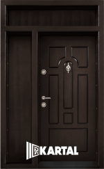 Еднокрила входна врата Т-108, цвят Тъмен орех във Варна